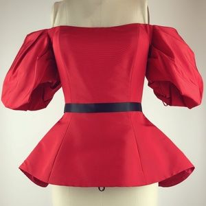 Elizabeth Kennedy Blouse Red Size 2